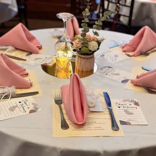 Tamara Production table setting in Private Room