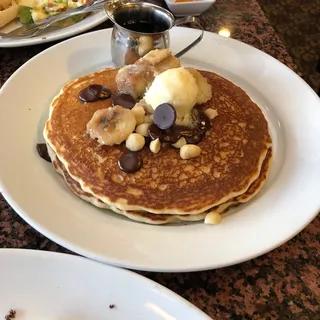 Dark Chocolate Macadamia Nut Pancakes