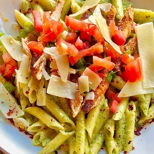 Blackened Chicken Penne Pesto