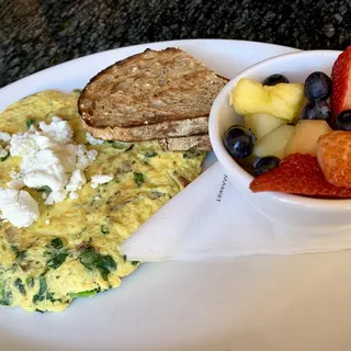 Bacon, Mushroom, Spinach & Goat Cheese Frittata*