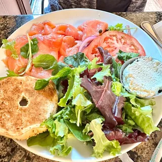 Smoked Salmon Lox  Bagel Plate