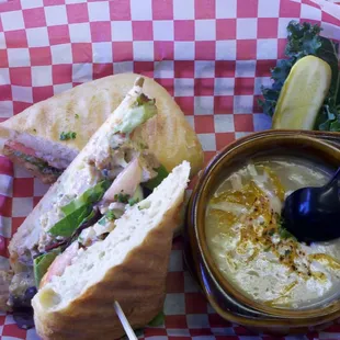 potato soup with the chicken special sandwich