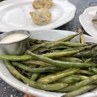 Green beans and empanadas