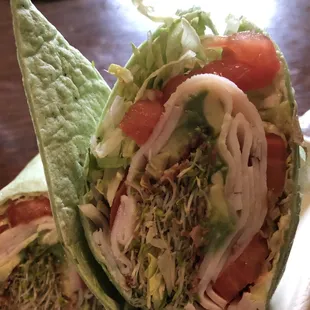 The yummy turkey bacon avocado and cream cheese wrap