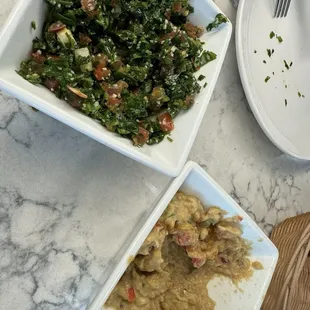 Tabouli and baba ganoush