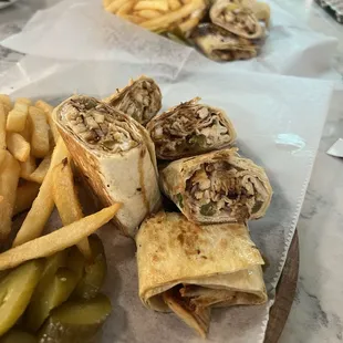 Arabic style chicken shawarma