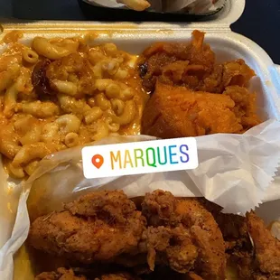 chicken wings and fried chicken