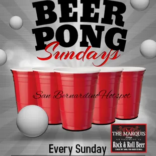 beer pong sunday flyer
