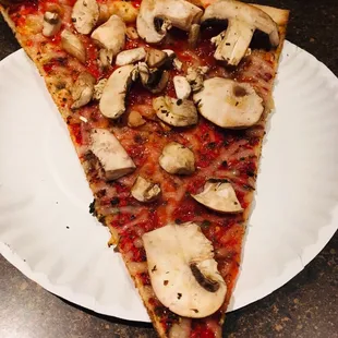 Vegan slice with mushrooms $4