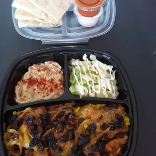 a meal in a plastic container