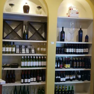 a wine store with bottles of wine