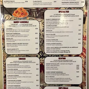 the menu