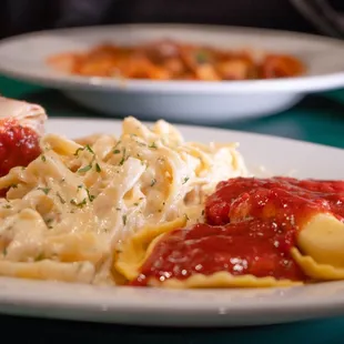 The Tour of Italy- Lasagna, Ravioli and Fettuccini Alfredo.