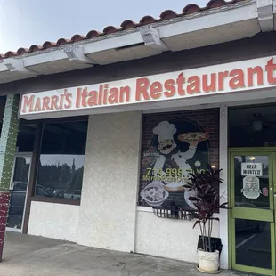 Outside of restaurant