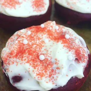 Red velvet donuts