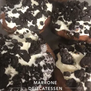 Oreo cream filled donuts