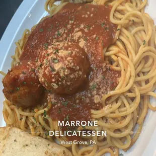 Spaghetti and meatballs