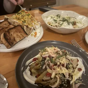 Bone marrow with beef tongue pastrami, Rigatoncini with sweet meats and Lingonberry Eel.