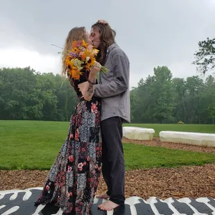 Romance is alive with rainy day elopements in one of Indy's parks.
