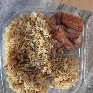 Pork Fried Rice and BBQ Pork
