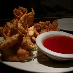 Crab puffs are fairly big with a good amount of filling.