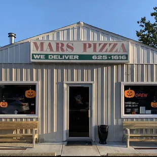 the front of the restaurant