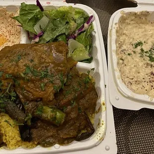 Babaghanouj came with plenty of pita bread
