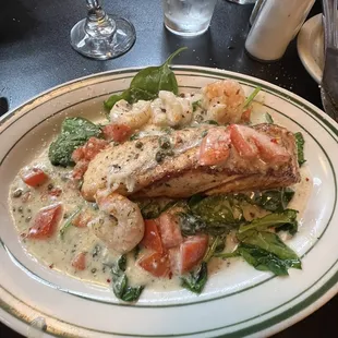 Salmon Tuscany was out of this world! Perfect non-pasta dish!