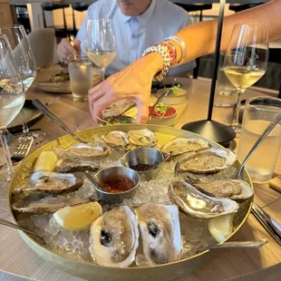 Oysters with homemade sauces