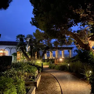 Walking up to restaurant