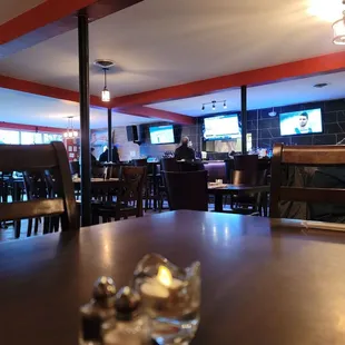 a restaurant with tables and chairs