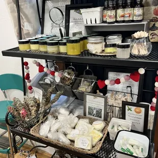 a shelf full of marsha cassel ingredients