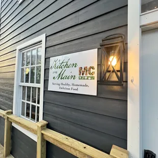 the front of the restaurant