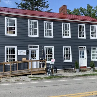 the front of the building