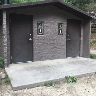 Their are outhouse type restrooms which means flies and don't forget the hand sani!