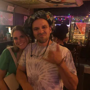 a man and a woman posing for a picture