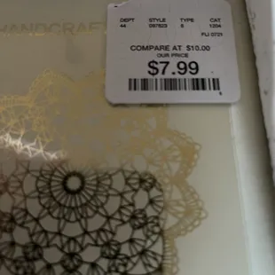 PRICE STICKERS ON FRAMES glass!  Place the price sticker on the back of the Frame!