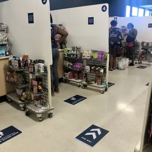 New checkout area with dividers