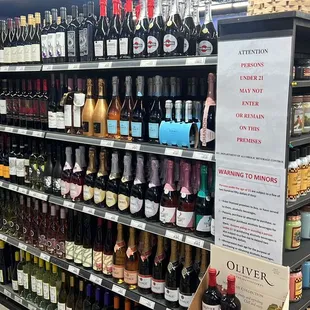 a wide selection of wines