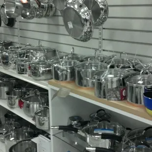 Nice selection of pots and pans at marshalls