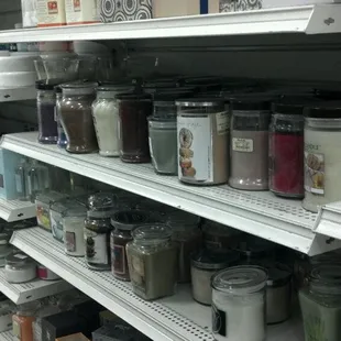 Examples of candles you can purchase at marshalls