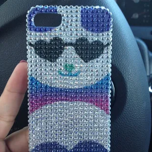 My super cool find at Marshall's iPhone 4S panda bling case for $5.99 It