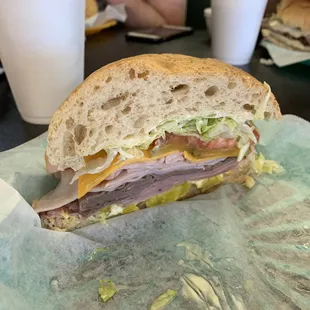 Only half of my sandwich! Roast beef, turkey, ham and cheese!