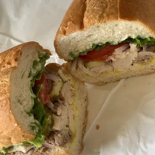 Fresh Oven Roasted Turkey Sandwich on sweet white roll, heck yeah!