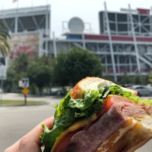 On the go! Our sandwiches Travel VERY well! Tailgating!