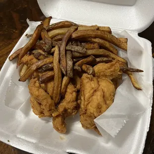 Chicken tenders and fries