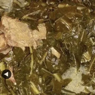 Homemade greens chin dripping good.