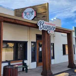 the front of the restaurant