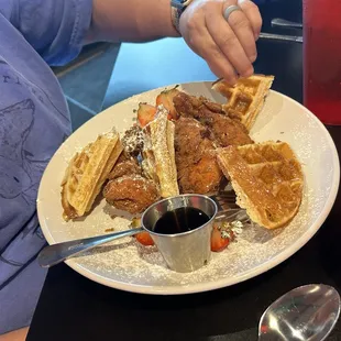 Chicken and waffles