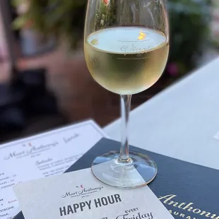 $6 Happy Hour Pinot Grigio!